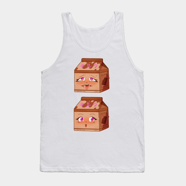 Chocolate Milk Anime Eyes Tank Top by heyouwitheface